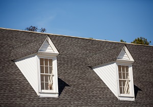 Asphalt shingle roofing on a home
